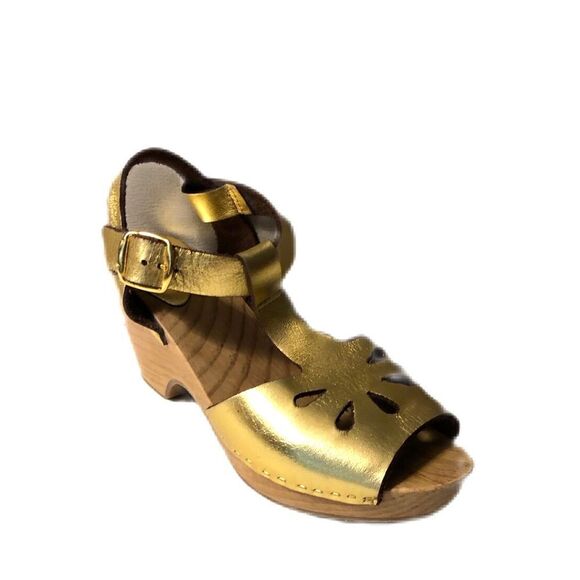 MTNG metallic wooden clogs - Picture 1 of 8
